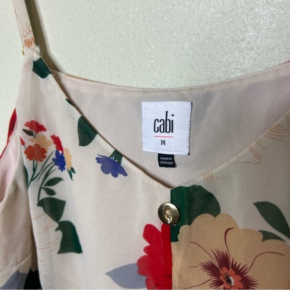 CAbi Floral Button-Up Women's Top - Multicolor Size M - Picture 3 of 7